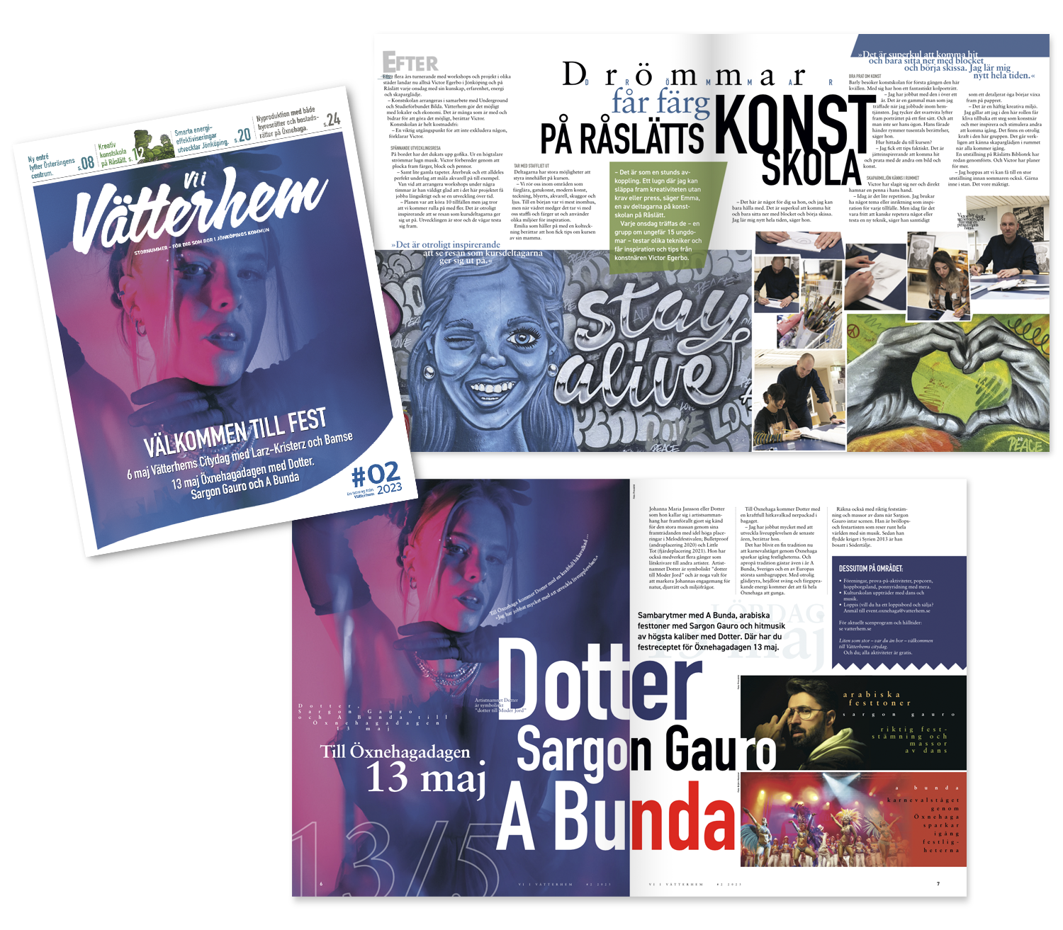 Vätterhems kundtidning producerad av Concret Reklam i Jönköping